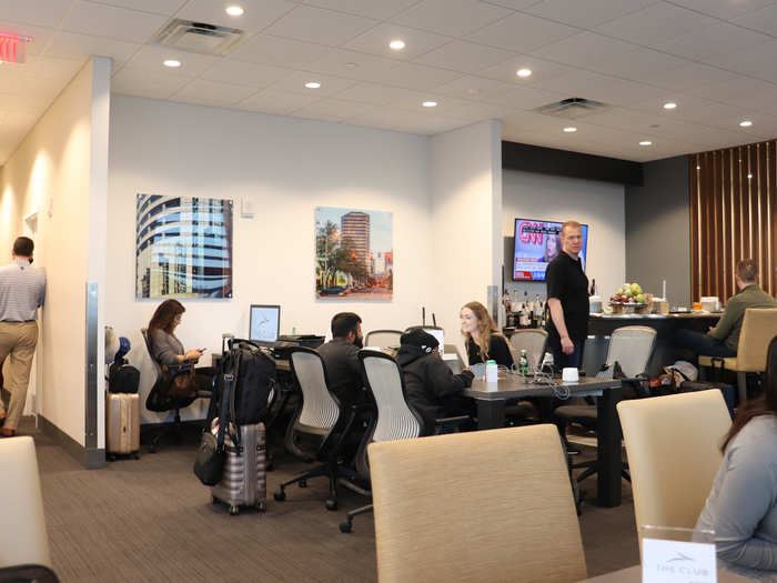 There was complimentary WiFi and a quasi-business center that featured a computer, for public use, though most were using it as another dining table due to the lack of space.