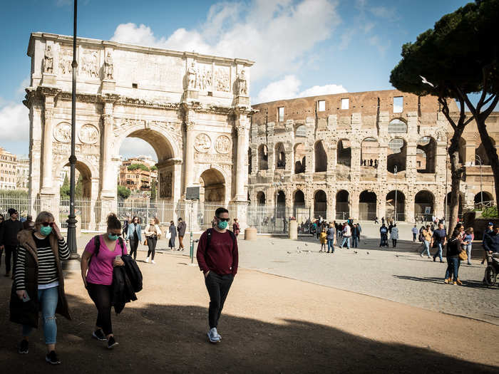 AFTER: It looks unusually empty, as tourists take precaution and avoid large crowds.