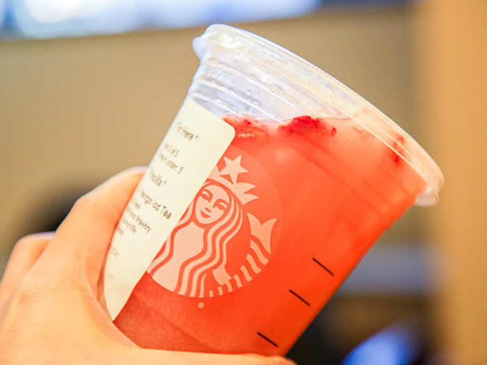 Finally, I turned to the Upgraded Pink Drink. Since the Pink Drink — a mix of Strawberry Acai Refresher and coconut milk — was such a hit in 2016, I had great expectations for this improved version.