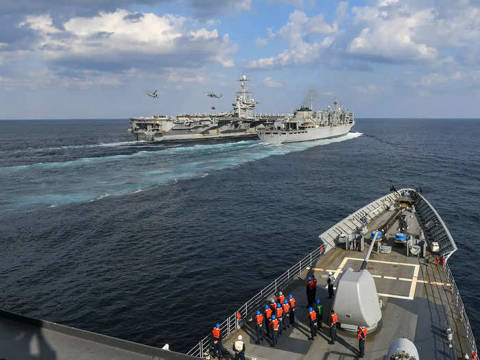 In January, aircraft carrier USS Harry S. Truman and guided-missile cruiser USS Normandy made their first port visit at Duqm while transiting through the 5th Fleet area of responsibility.