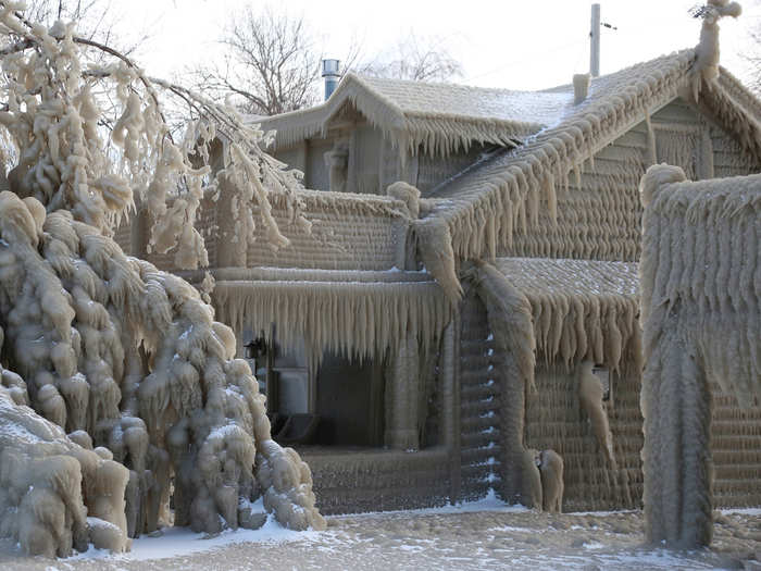 While the ice sculptures are a sight to behold, residents are worried about damages to their properties once the ice melts.