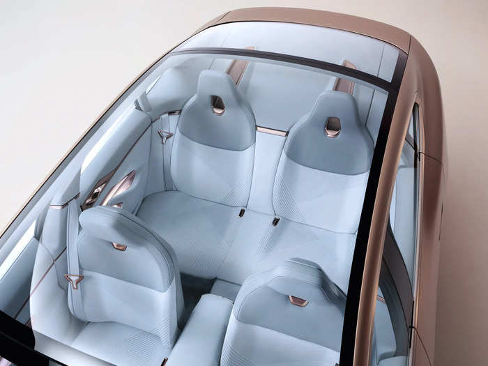 The sleek interior of the Concept i4 matches its futuristic exterior.