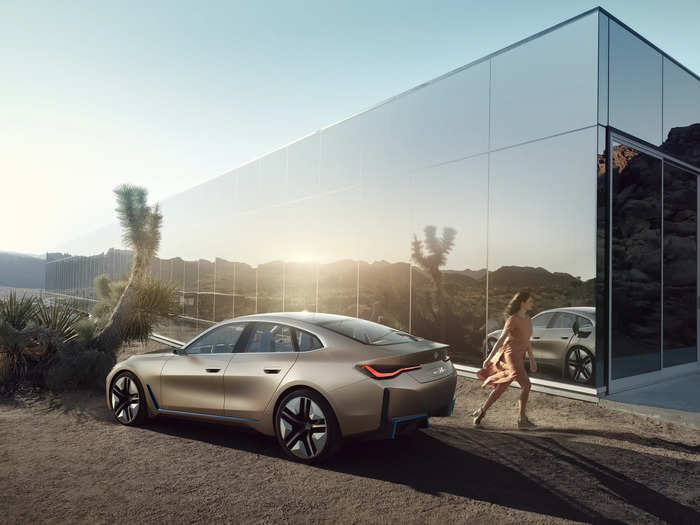 ... and sports an EPA-estimated range of 270 miles from an 80-kWh battery pack. More generous estimates place the i4