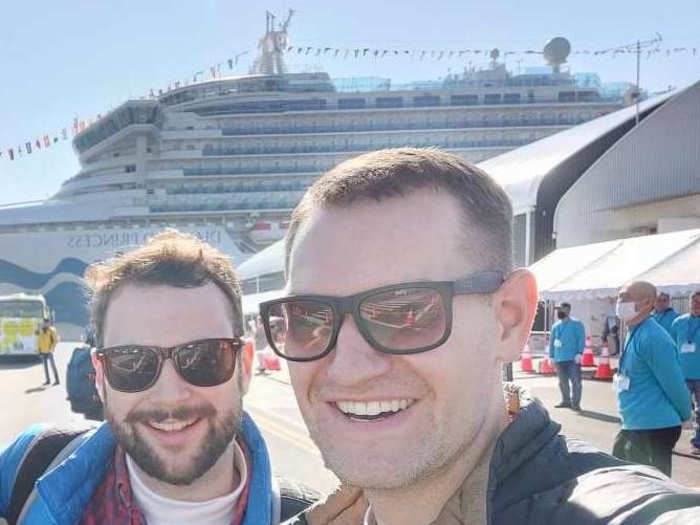 Christoph and Fehrenbacher, both graduate students who were quarantined together in their cabin on the cruise ship, said they much preferred their time at Travis Air Force Base.