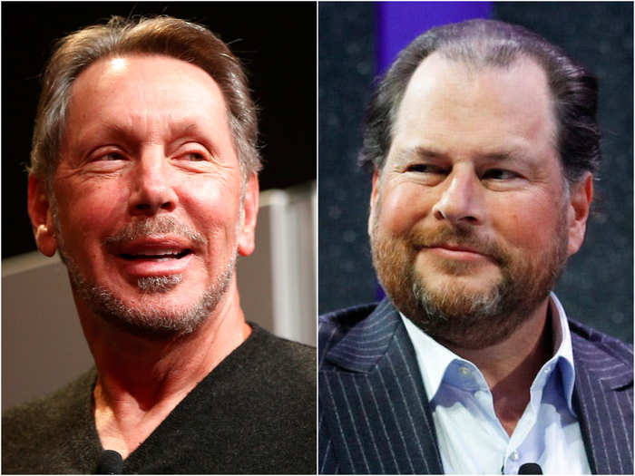 Larry Ellison and Marc Benioff