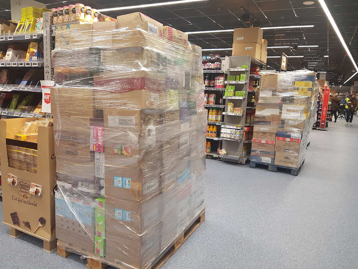 There were lots of boxes around the store on Tuesday night. A salesperson on the floor told Business Insider that the shelves had been refilled that morning.