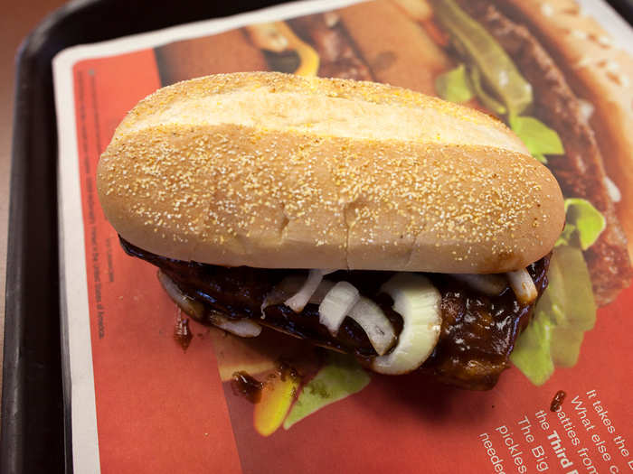 The infamous McRib sandwich first appeared on McDonald
