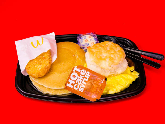 You can still get a breakfast platter from McDonald