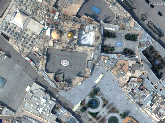 Here it is looking far less crowded on March 1. Though the authorities have not shut down the site, ministers have asked people not to travel to Qom.