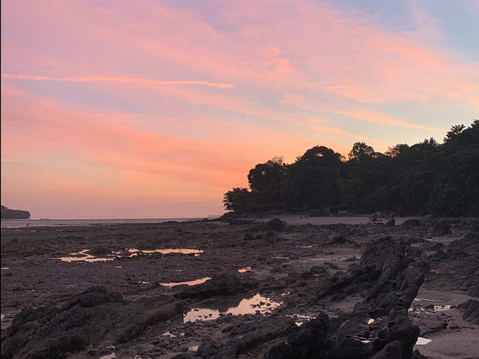 I stayed at a bungalow resort in between Sunrise and Sunset Beach. Almost every day, I woke up at around 6 a.m. to walk 10 minutes to see the sun come up on the eastward-facing beach.