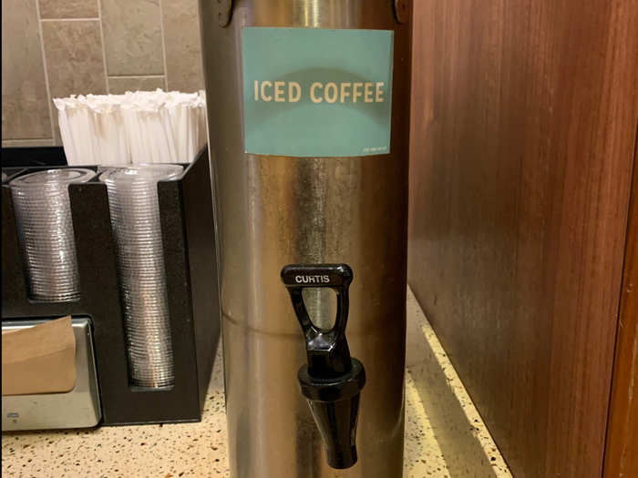 The iced coffee also comes out hot, so it