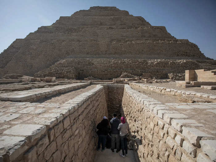 Tourists and reporters could finally enter the pyramid. Seeing what