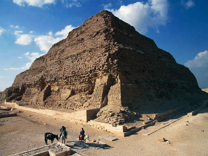 Djoser was built about 4,600 years ago, between 2667 and 2648 BC, and is the oldest large-scale stone monument still standing. According to the Los Angeles Times, the shimmering pyramid takes viewers