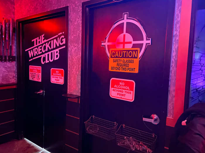 Break Bar also takes appointments to The Wrecking Club, a room where visitors can destroy a whole host of household appliances like printers, monitors, flatscreen televisions, and dishes.