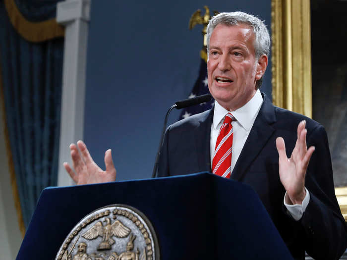 New York City Mayor Bill de Blasio endorsed Bernie Sanders