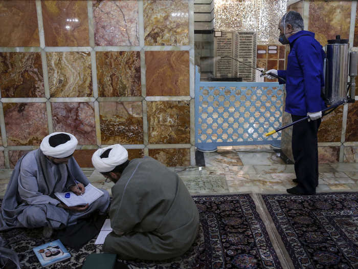 Authorities have also been slammed for not closing down the holy city of Qom, the site of the first outbreak and where millions visit every year. Despite advice from the Ministry of Health, mosques and shrines are still holding mass services for pilgrims.