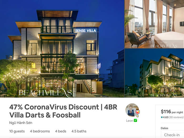 Others, like this host in Vietnam, are offerings discounts because of the coronavirus.