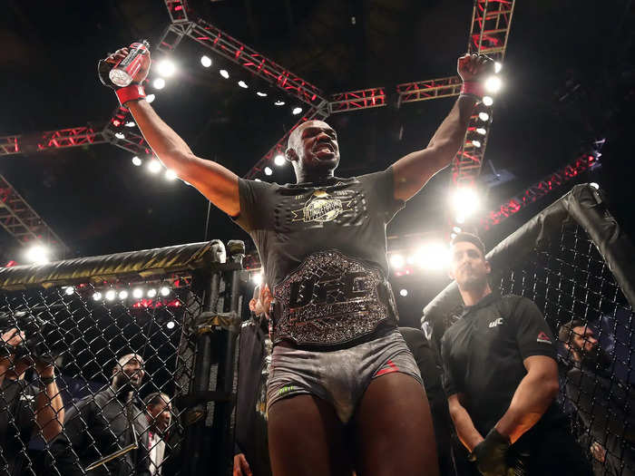 2: Jon Jones — 25 wins (10 KOs, 6 subs, 9 decisions) against 1 loss (DQ) and 1 NC.