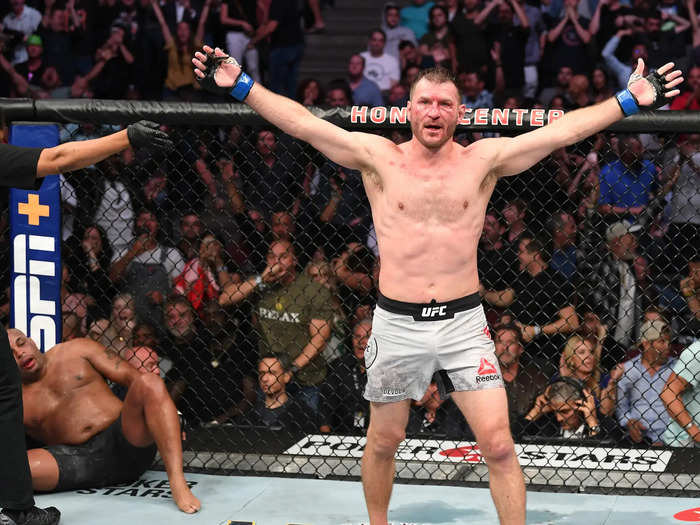 11: Stipe Miocic — 19 wins (15 KOs and 4 decisions) against 3 losses (2 KOs and 1 decision).