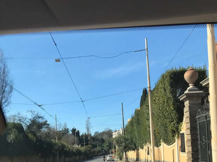 Popular public spaces have also emptied out. This picture was taken near Villa Borghese in Rome on Tuesday, which is an area usually packed with tourists.