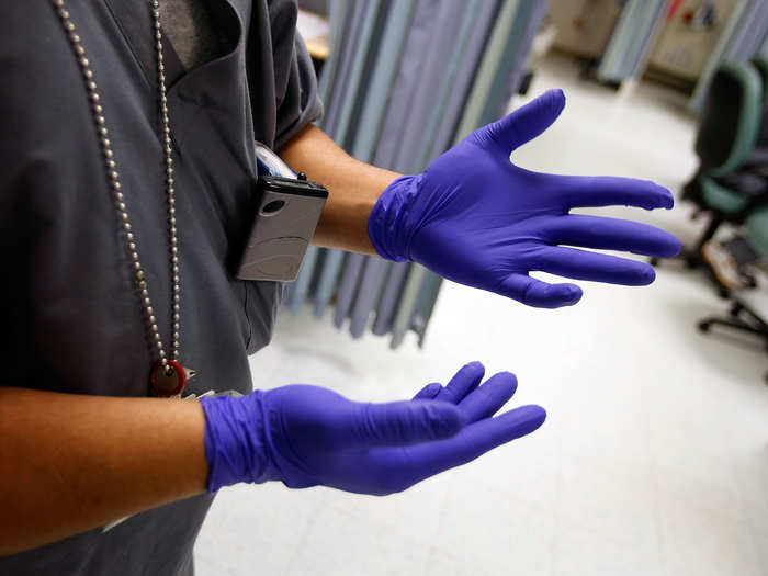 Wear gloves and make sure you have quality ventilation when you clean.