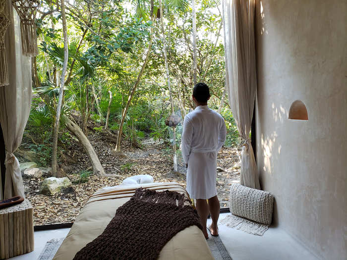 I was completely mesmerized by the view before my deep-tissue massage. The spa also offers organic facials, Ayurvedic therapies, cupping, and body polishes.