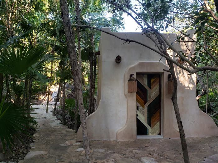 ... which is located in the jungle and consists of five treatment casitas connected by stone pathways.