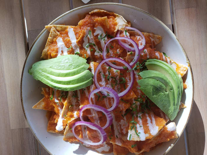 The menu was comprised of mostly Western and Mexican dishes for breakfast, but the chef was happy to whip up dishes not on the menu, like my special request for chilaquiles.