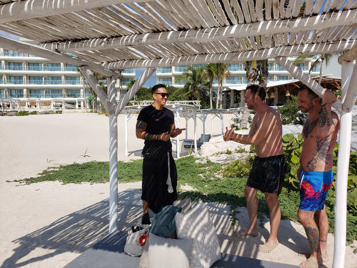 You can always spot your assigned butler — your "nomadic guide" — in their stylish black outfits. Our nomadic guide was named Edgardo. We exchanged our WhatsApp contacts so we could text him when we needed anything.