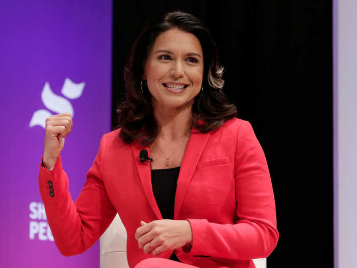 Gabbard is the only woman left in the Democratic race. Although she