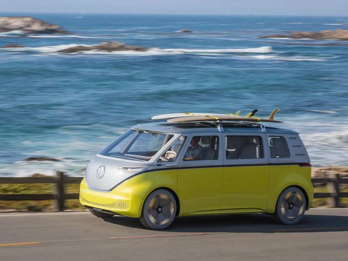 The new version of the Microbus will be electric, and the concept version of it — called the I.D. Buzz — serves up 369 horsepower. We don