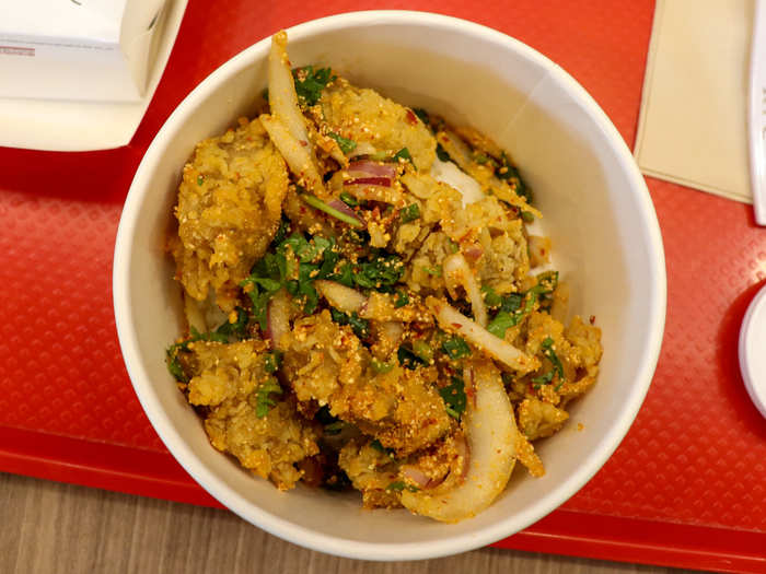 The rice was fine and the chicken was classic KFC. But, the combination of spices and herbs felt a bit like someone had Googled "Thai flavors," grabbed the first results and threw them all on top of the dish.