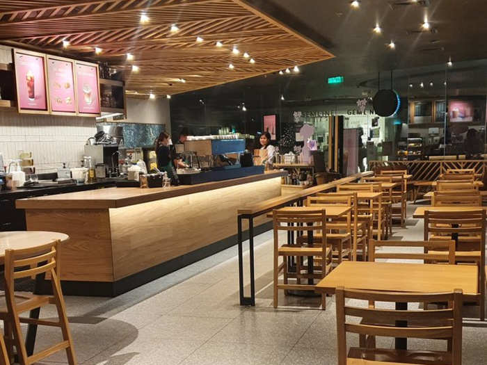 Elsewhere in the Philippines, this Starbucks at the SM City Fairview mall was barren.