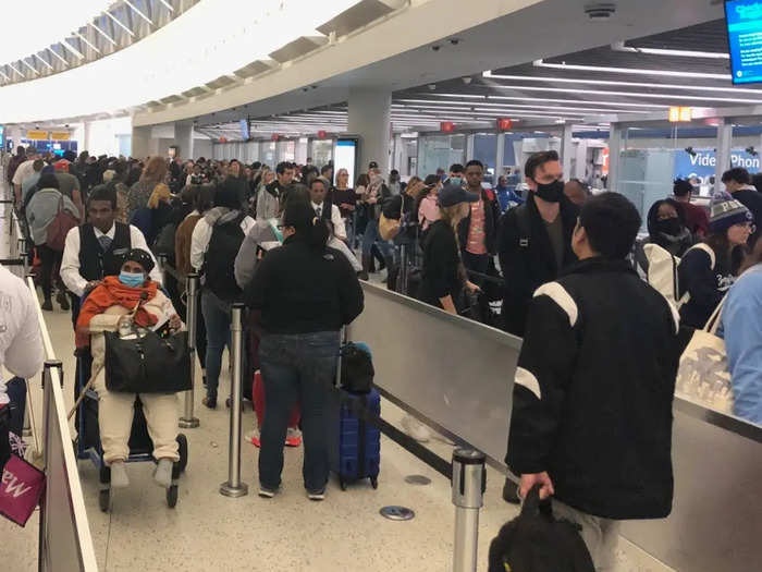 Even amid the coronavirus outbreak, people were still showing up to the airport to get on their flights.