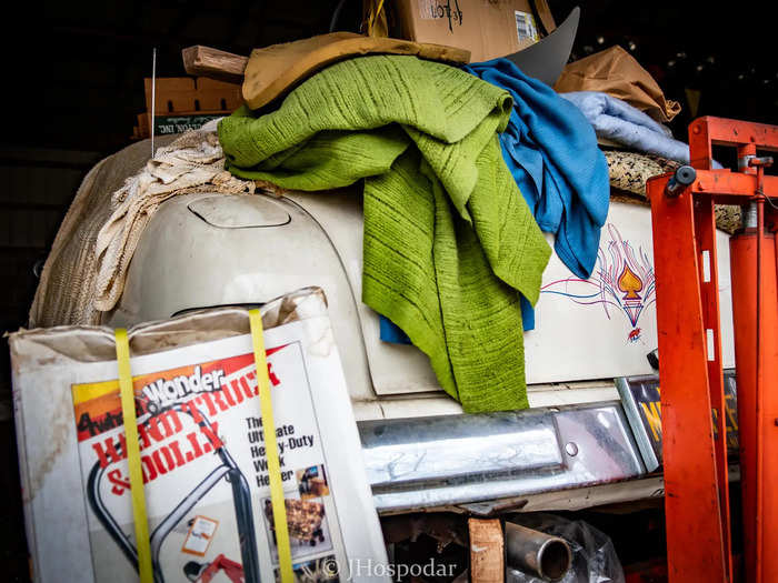 Some of the cars still have little tokens inside that are reminders of Schroll’s ownership, including Schroll’s jacket that was thrown in and left in the passenger seat, and lanyards around the rearview mirror.