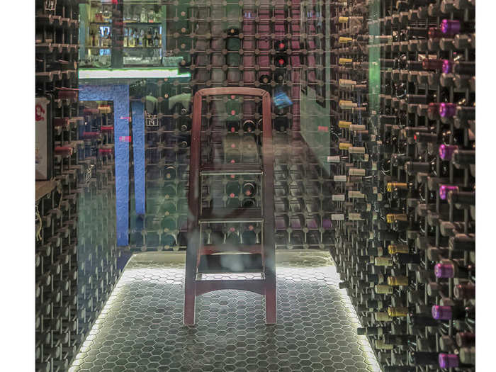 From its restaurant days, the building also has a wine cellar...