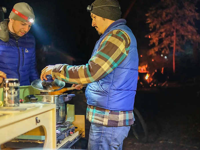 The Nomad Kitchen comes in wood or black.