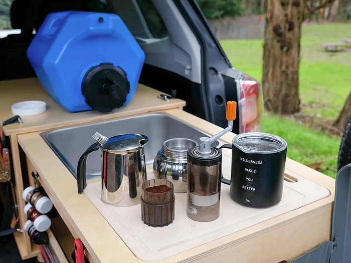 Nomad Kitchen’s CEO Sam Gross calls the unit a “perfect solution” for those who want a camping kitchen system.