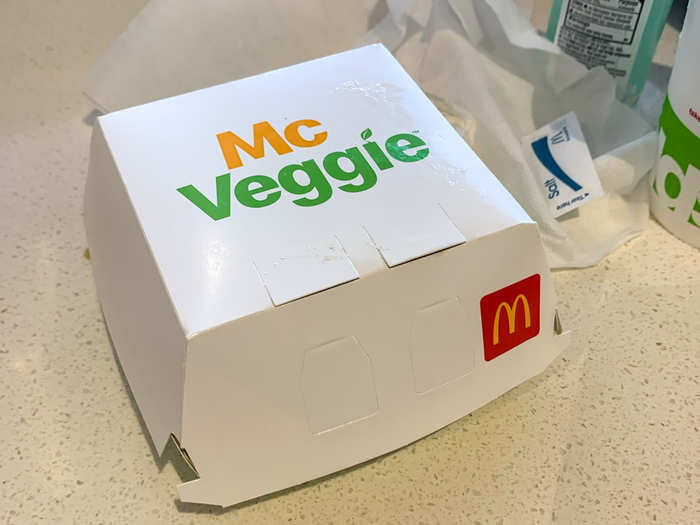 It also meant ordering the McVeggie, a veggie burger that swaps the traditional beef patty for with a potato, cheese, and veggie patty.