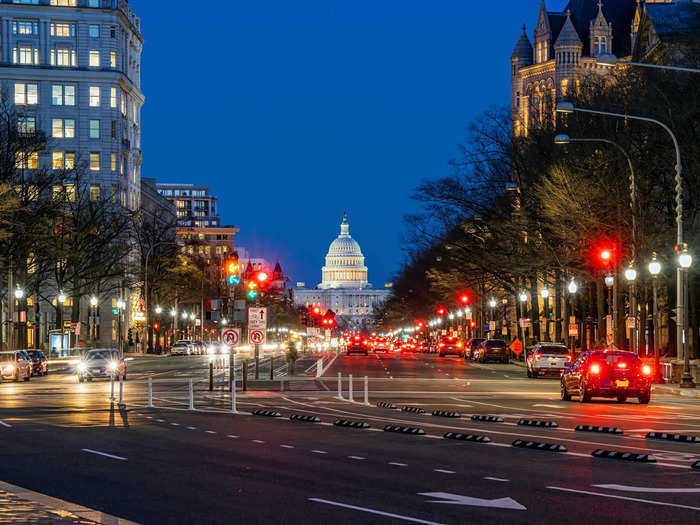 Washington, DC Mayor Muriel Bowser banned gatherings of more than 250 people and closed all bars from March 15.