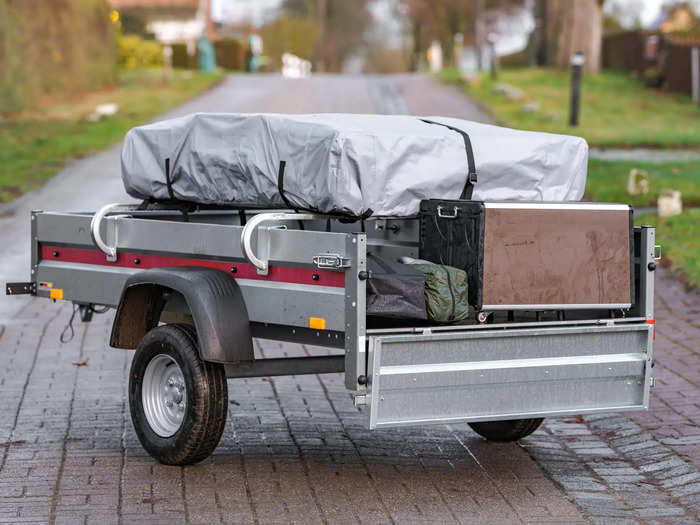 The kitchen and camping parts fit in the cargo area.