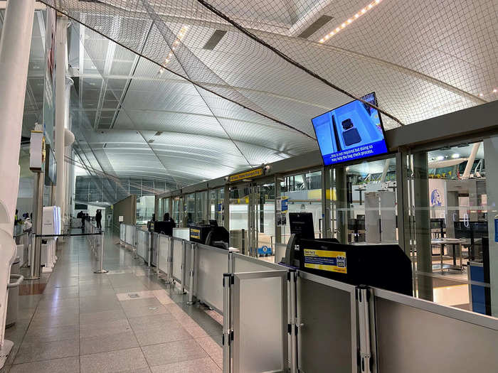 Most of the security desks were closed. When it was my turn to hand over my boarding pass and ID, I was surprised that the TSA agent at the desk didn