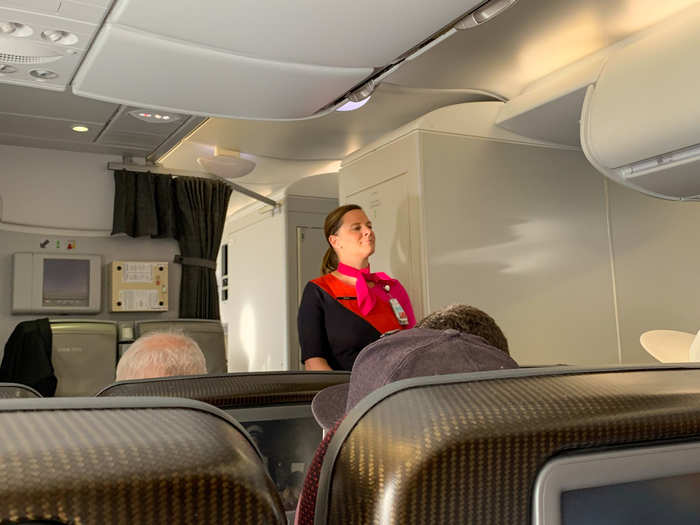 After boarding, a flight attendant announced that, due to current circumstances in the US, if you switched seats you needed to tell a member of the crew so they had the ability to contact you later as needed.