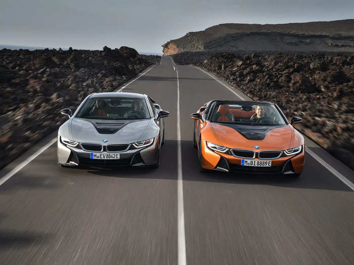 Today, the i8 Coupe retails for a base MSRP of $147,500, while the Roadster can be had for around $163,300.