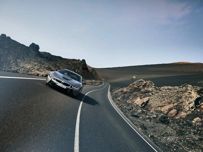 According to BMW, using its electric motor alone, the i8 could hit 75 mph and travel 23 miles.