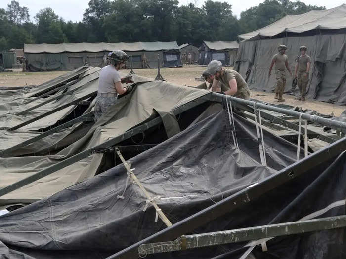 Preparing field and expeditionary hospitals.