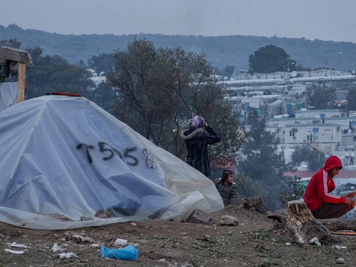 The camp is filled with scabies, lice, and respiratory problems.