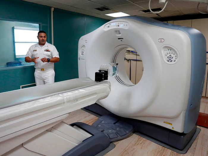 ...an optometry area, a computed tomography — or CAT — scan, and two "oxygen producing plants," according to the US Navy.