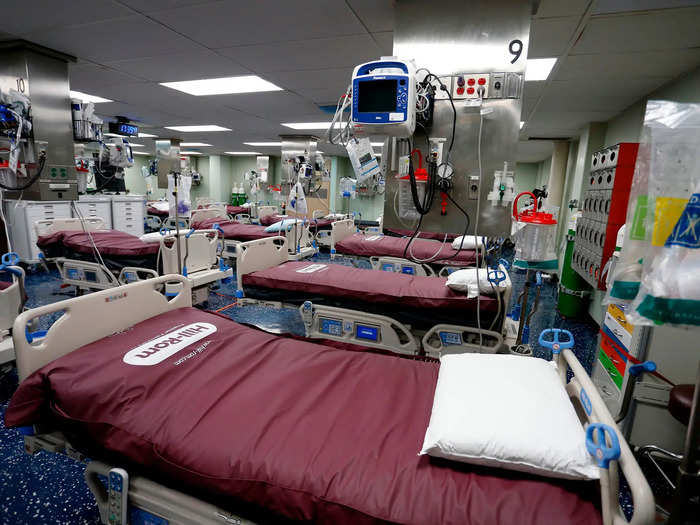 Along with hospital beds and operating rooms, the USNS Comfort has several features that can also be found in hospitals.