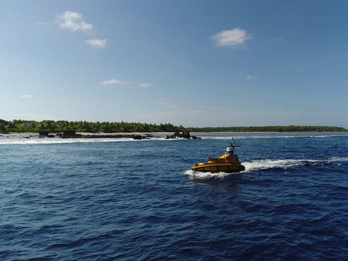 ...and took some of these stunning photos of BEN off the coast of Nikumaroro. The crew searched for two weeks, but didn